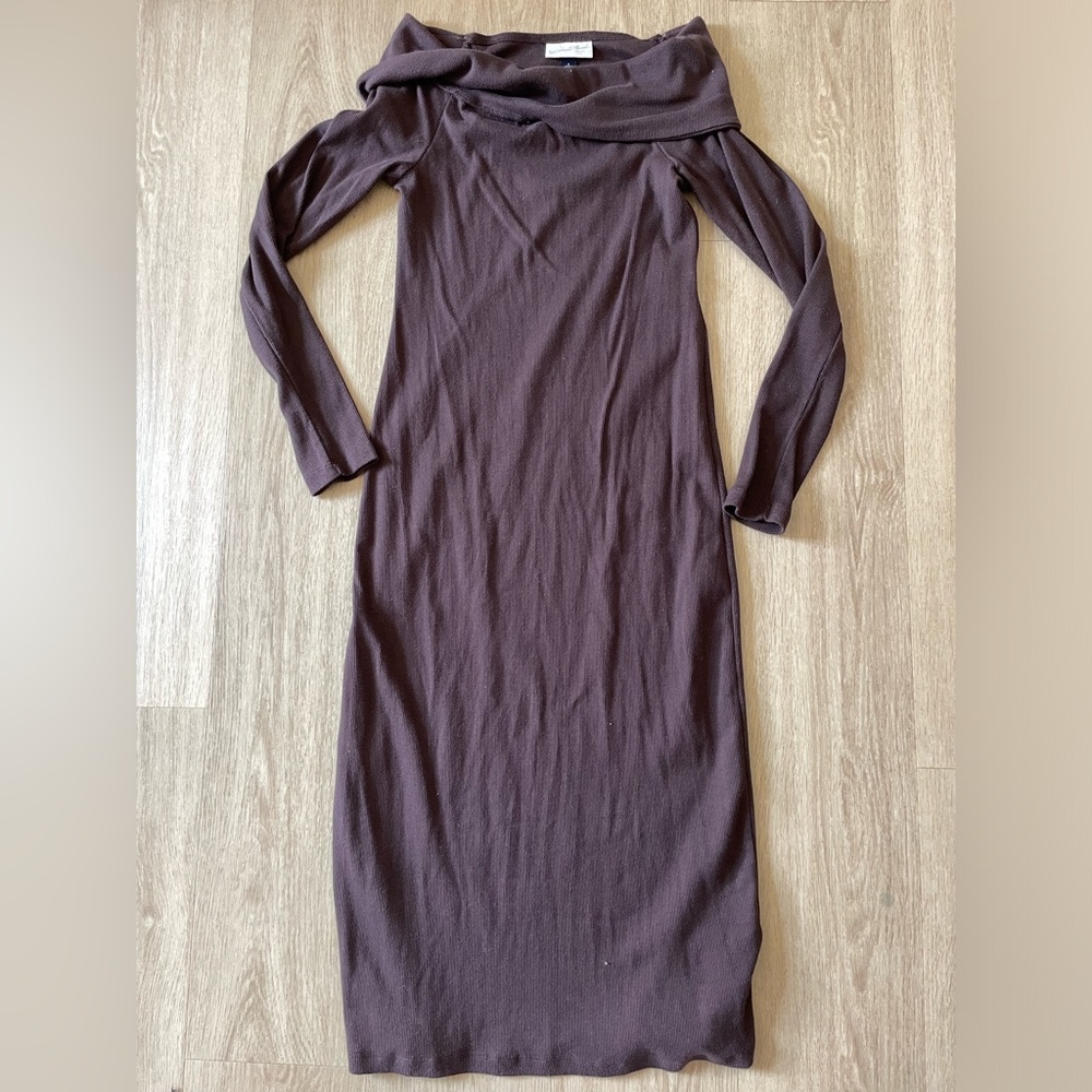 Chocolate long sleeve dress